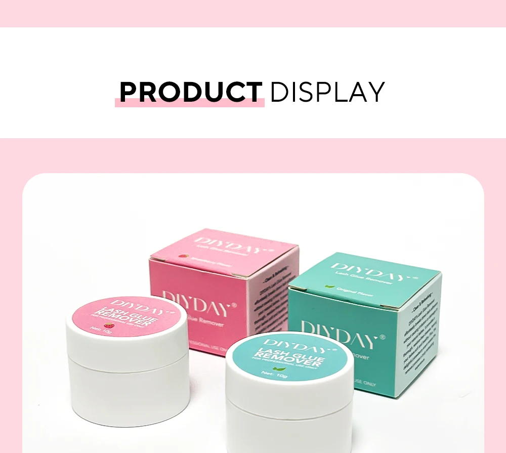 DIYDAY Eyelash Glue Remover No Irritation Ultra-Fast Cleaning Lash Cream Safe for Sensitive Eyes Easy Removal for False Lashes