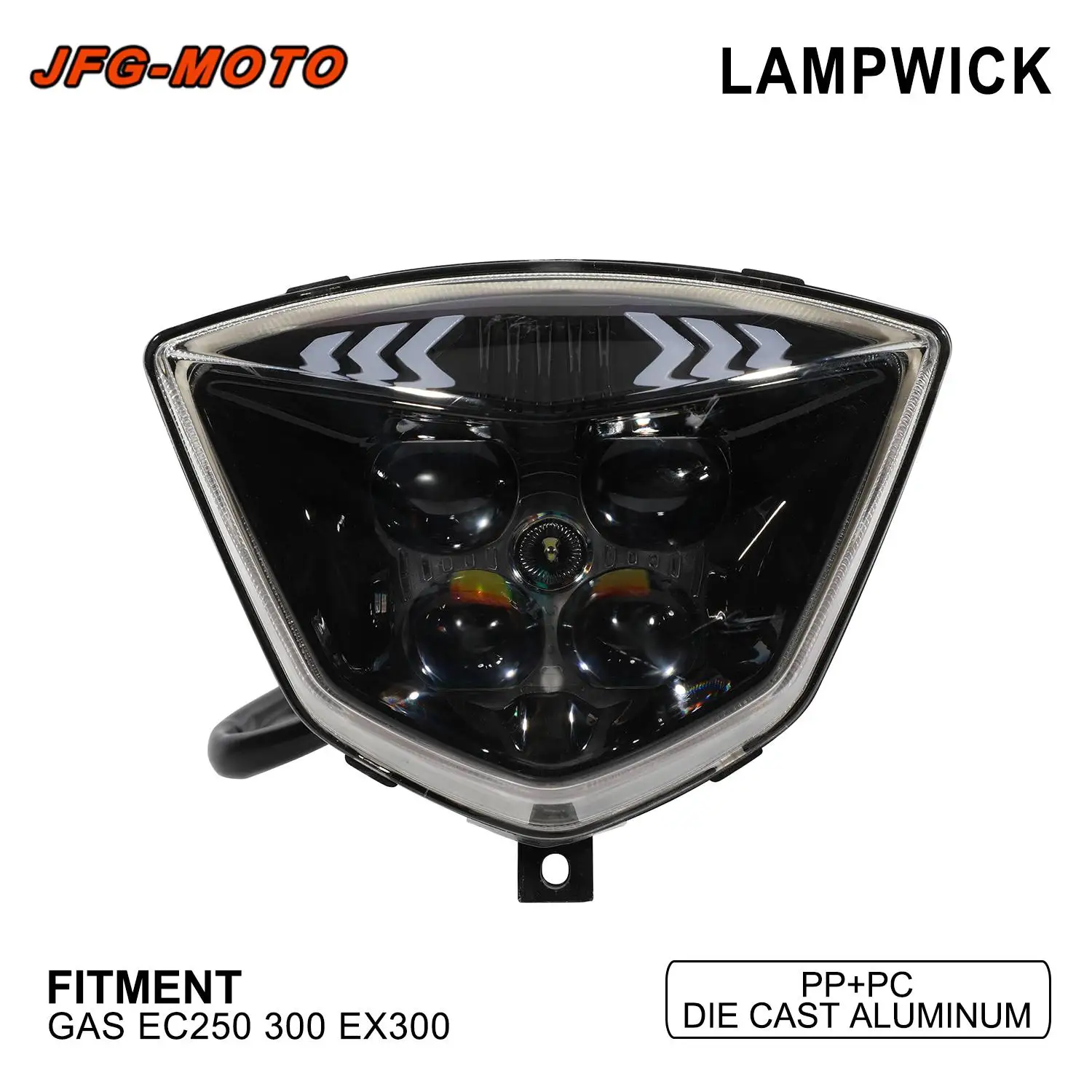 New Motorcycle LED Headlight Headlamp Wick Accessories Head Light Lamp Wick For GAS EC 250 300 EX300 Dirt Pit Bike Replace Parts