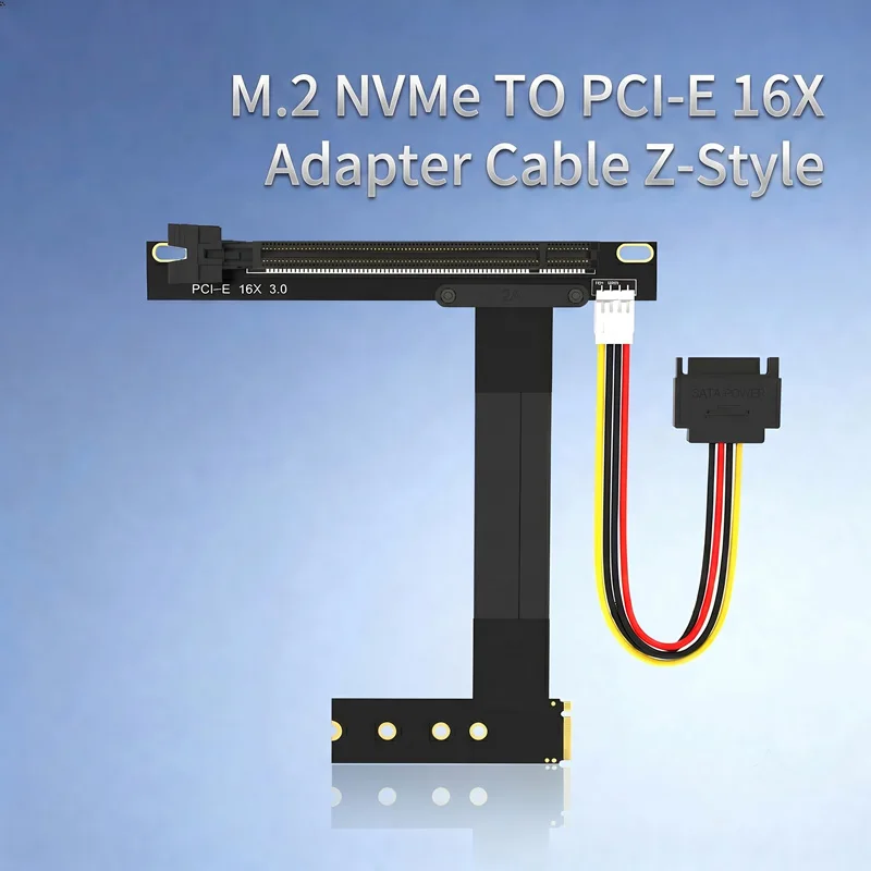 PCIe Gen3.0 X16 to M.2 NVMe Riser Card M Key 16x Adapter for Laptop Notebook Computer