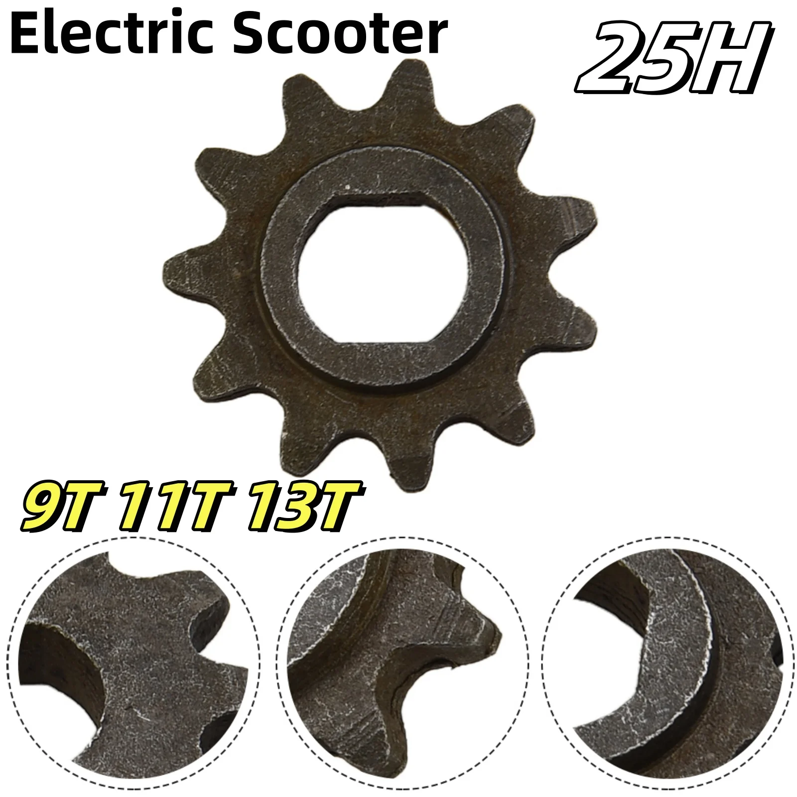 Sprocket Electric Scooter small gear H-type mounting hole gear inner diameter 10 9T 11T 13T For 25H Chain Motor Pinion GearDC