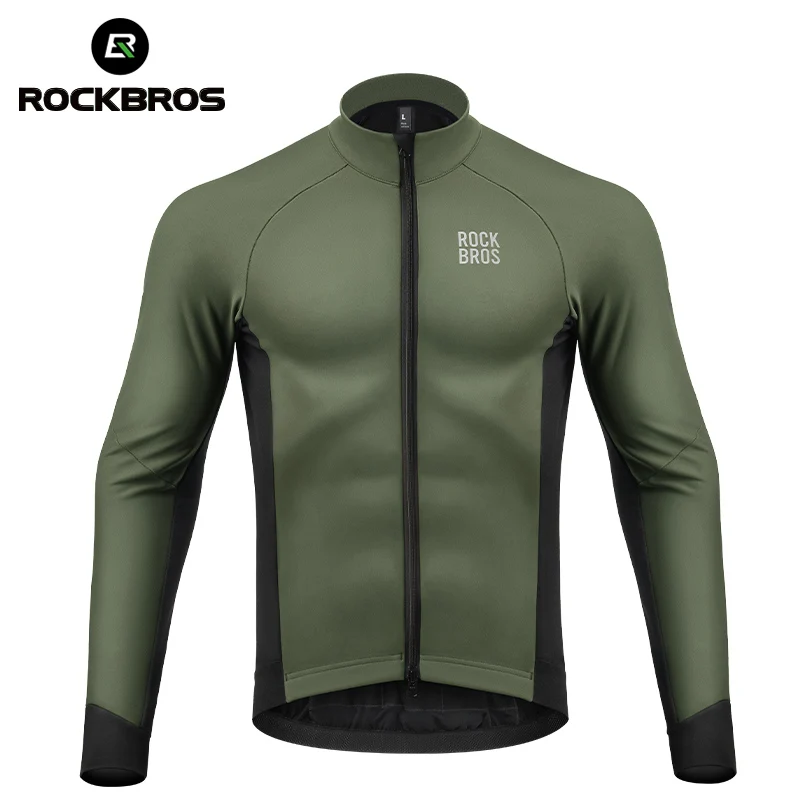 ROCKBROS Winter Cycling Fleece Coat Warm Men Women Windproof Bicycle Thermal Jacket Outdoor Mtb Bike Jersey 0 Degree Clothes