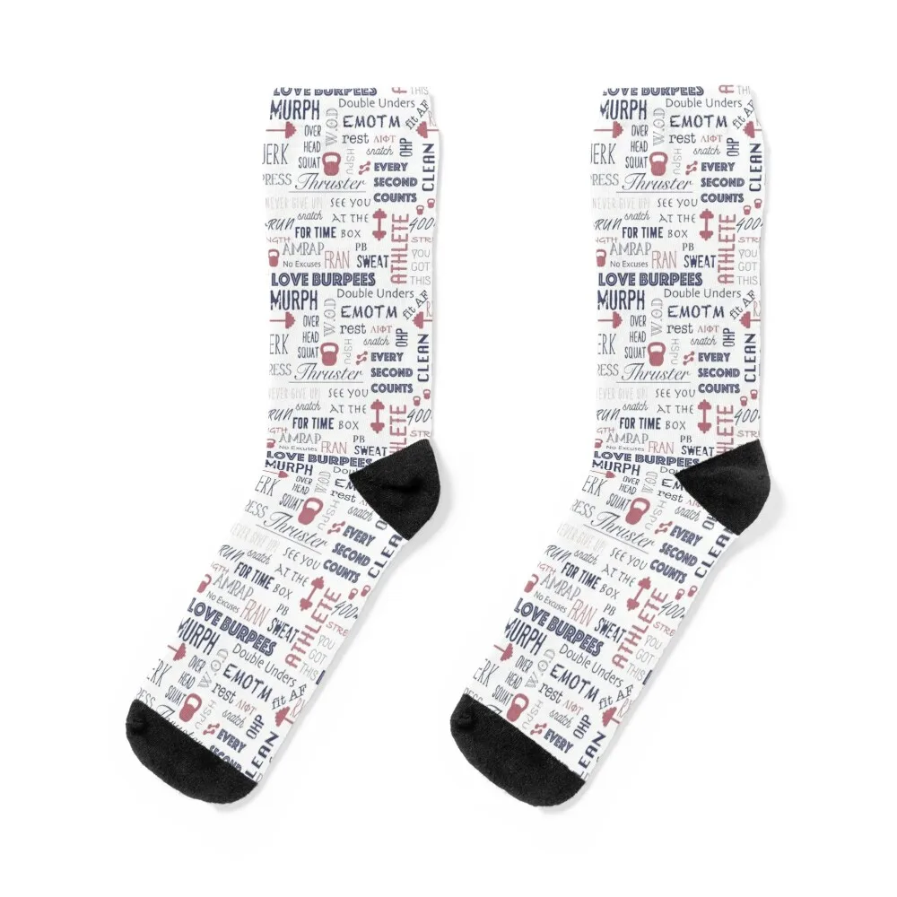 

Crossfit words Socks anti-slip anime set gym Socks Women Men's