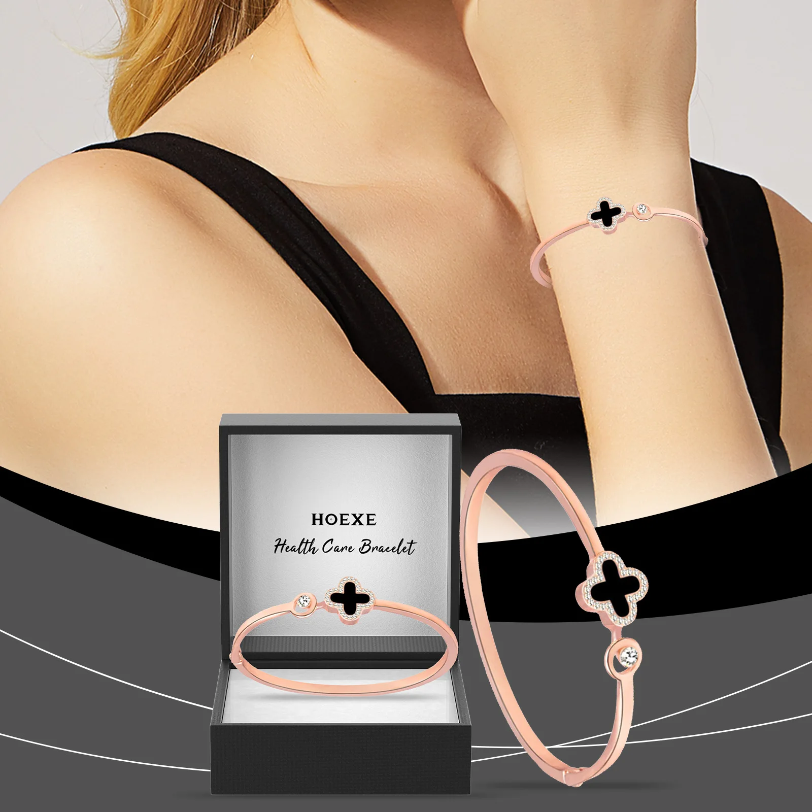 Retro fashion bracelet, sweet design can promote blood circulation, relieve physicaldiscomfort, relieve pain and maintain health
