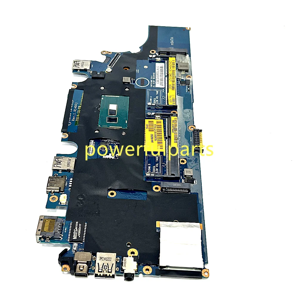 لديل خط العرض 12 7250 E7250 اللوحة الأم للكمبيوتر المحمول ZBZ00 LA-A972P 0F9HCX 0K2Y36 I3-5010U وحدة المعالجة المركزية على متن العمل بشكل جيد