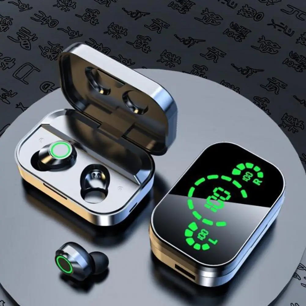 LED電源デジタルディスプレイイヤホン、人間工学に基づいたデザイン、優れた耐久性、Bluetooth互換ヘッドセット、通話、yd03