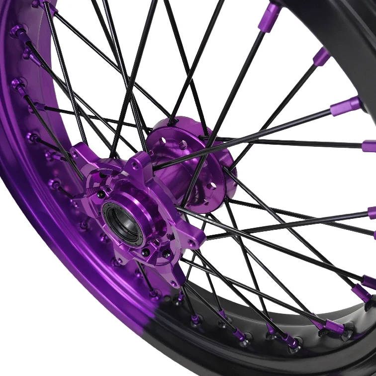 Fast Shipping [Model] 2017 Motorcycle Spoke Wheel Sets for Supermoto Rims 173.5-175.0 Aluminum Alloy CNC Hub Parts