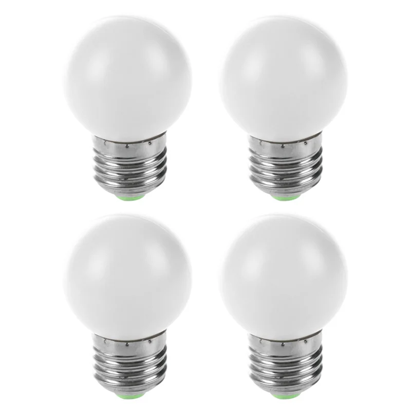 LICE-4X E27 Bombilla LED blanca Bombilla de plástico (potencia de 0,5 W, blanca)