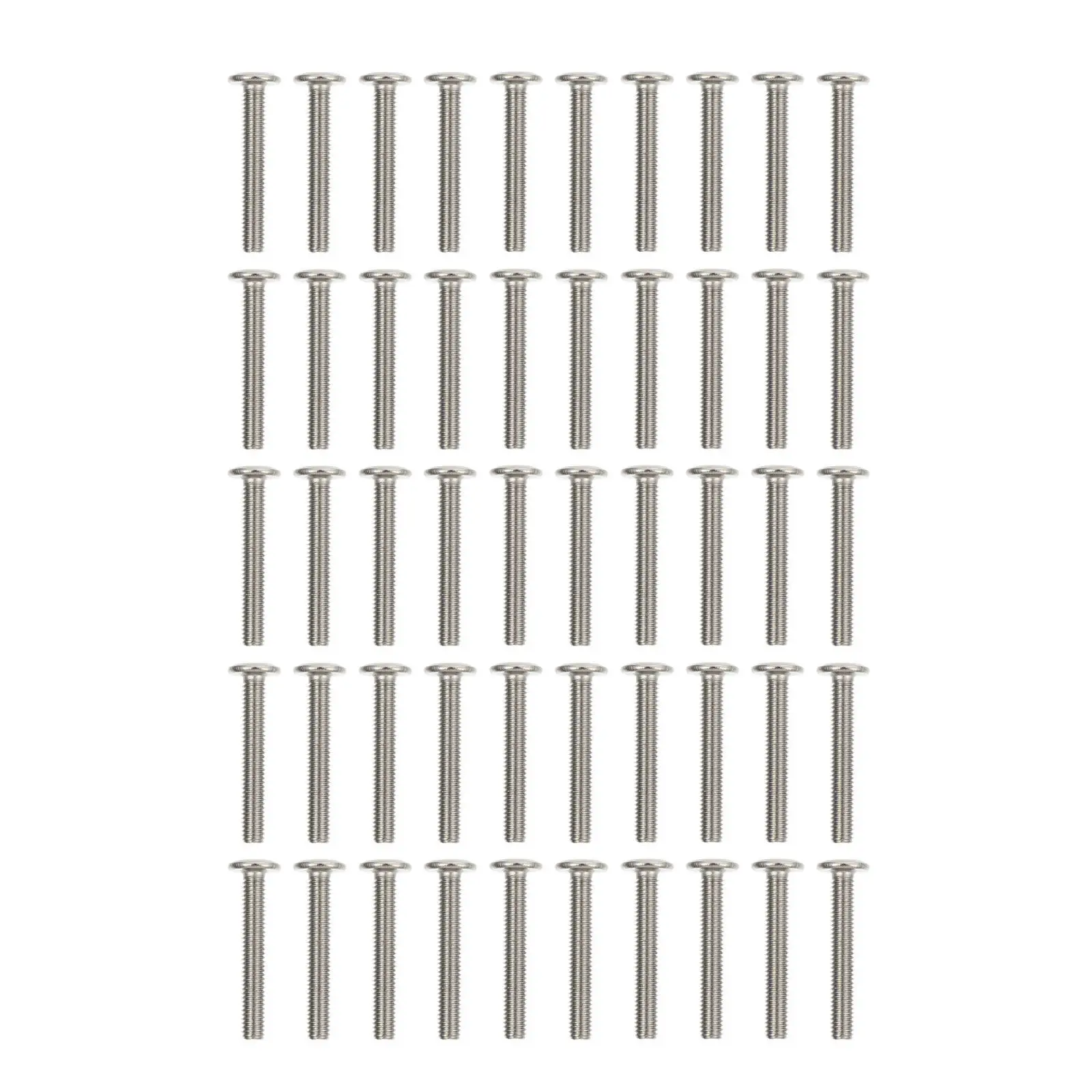 50Pcs Hex Socket Bolt M6x40 Stainless Steel Furniture Screw High Hardness Rust Resistant for Wooden Furniture Replacement