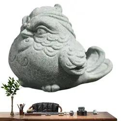 Sand Color Tea Pet Chinese Style Ancient Animal Statue Green Sand Color Mini Tea Pet Figurine Handcrafted Table Centerpiece Tea
