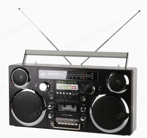 Vintage Recording Radio, Portable Tape Player, CD Disc, Multi-function, High-Power Bluetooth Speaker