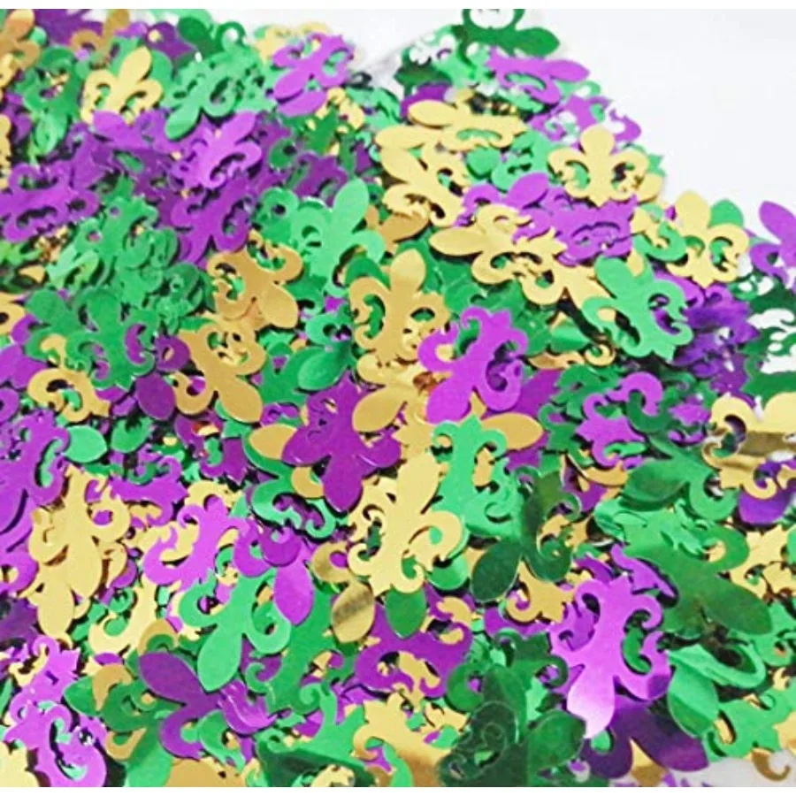 

1400PCS Mardi Gras Confetti Decorations - Carnival Birthday Party Supplies Favors Table Decor