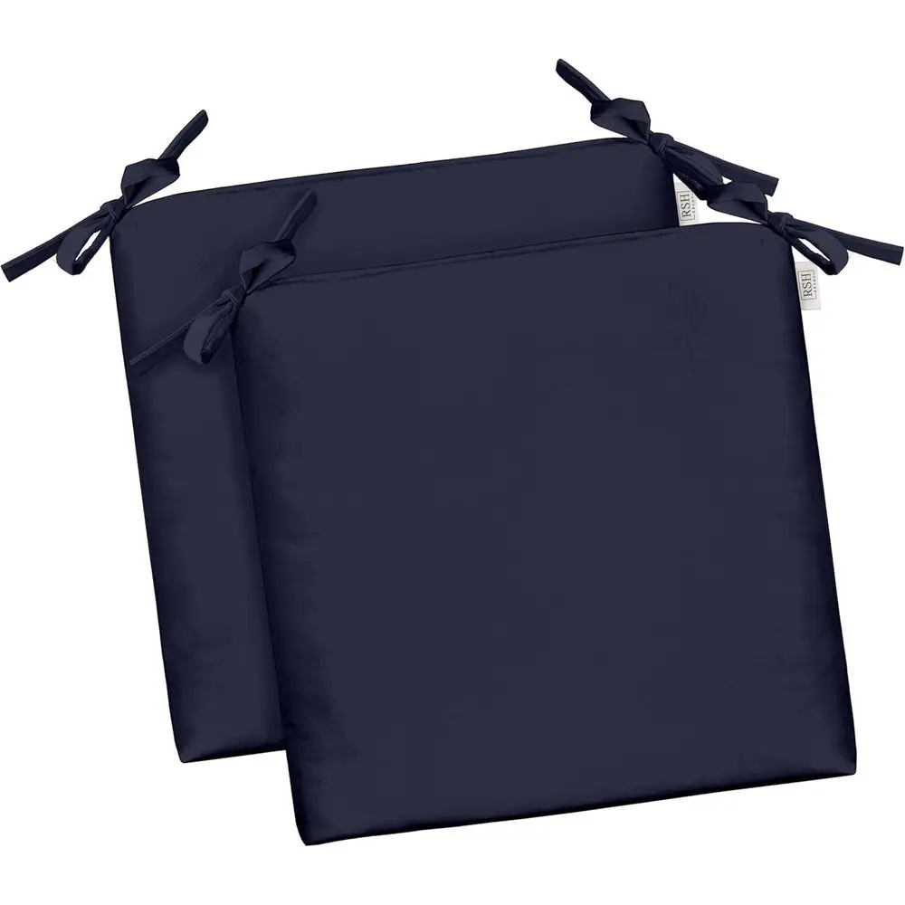 

Set of 2 All-Weather Outdoor Square Cushions, 19 x 19 x 2, Suitable for Patio Furniture, Performance Fabric in Play Navy