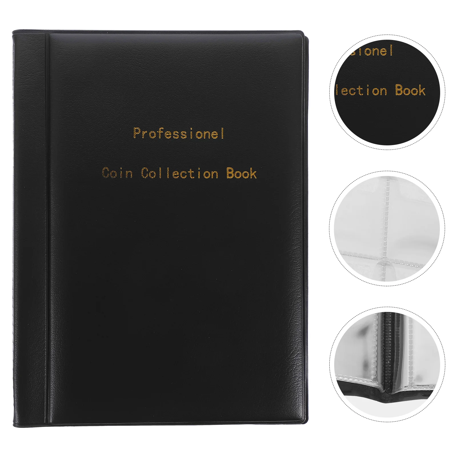 

Coin Collection Book Commemorative Rose Black Coins Storage Organizer Protection Album Practical Household Holder Photobook