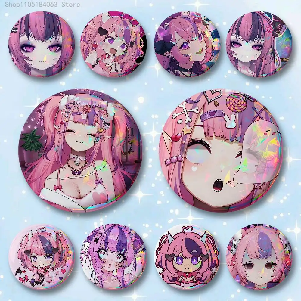 

I-Ironmouse 58mm 44mm HD Print Brooch Badges Pretty Derby Round Display Brooches Lapel Pins