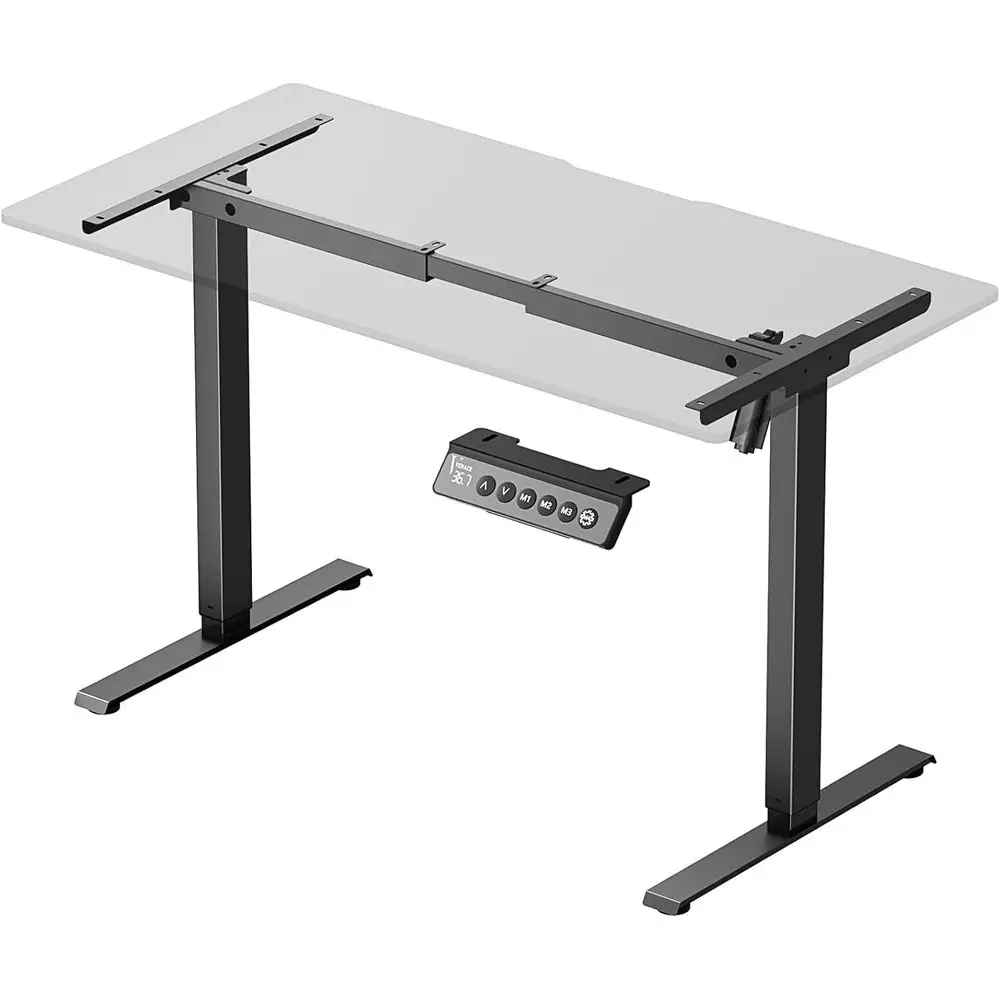 

Height-Adjustable Standing Desk Legs, 27.3-46.2 or 40-63, 4 Memory Presets for Home Office Use (Black)