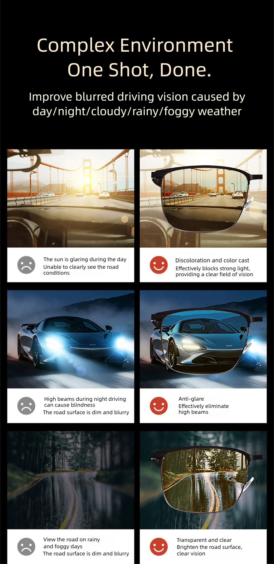 CAPONI Night Vison Männer Sonnenbrille Neue Nacht Fahren Carbon Faser Original Photochrome Braun Sonnenbrille Gelb Shades BSYS28753 – Detail 5