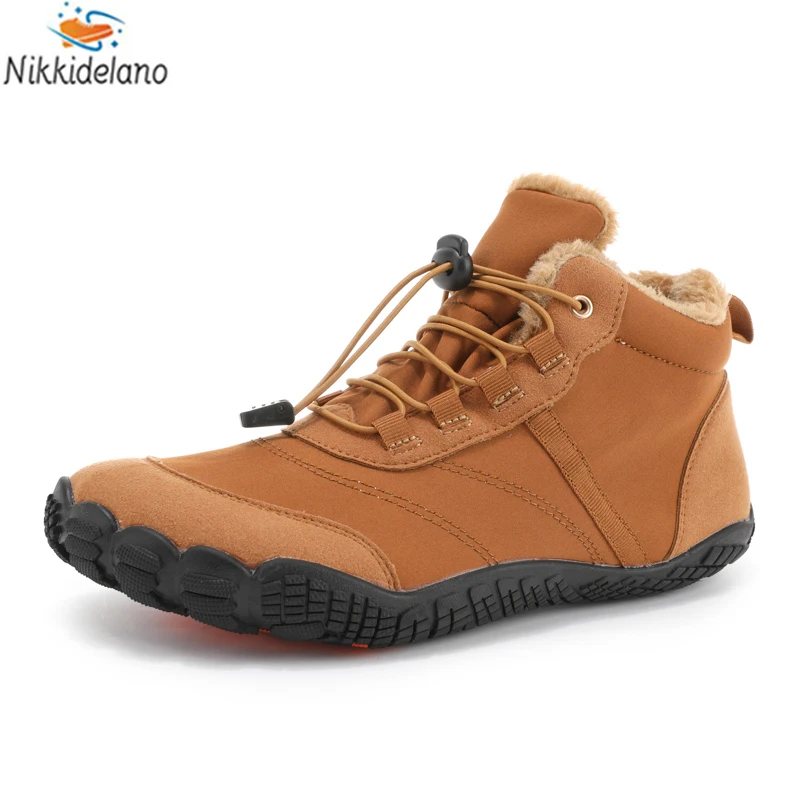 Brand New Winter Boots for Men Women Snow BareFoot Outdoor Non-slip Warm Fur Casual Sneakers Plus Size Ankle Boots Hiking Shoes