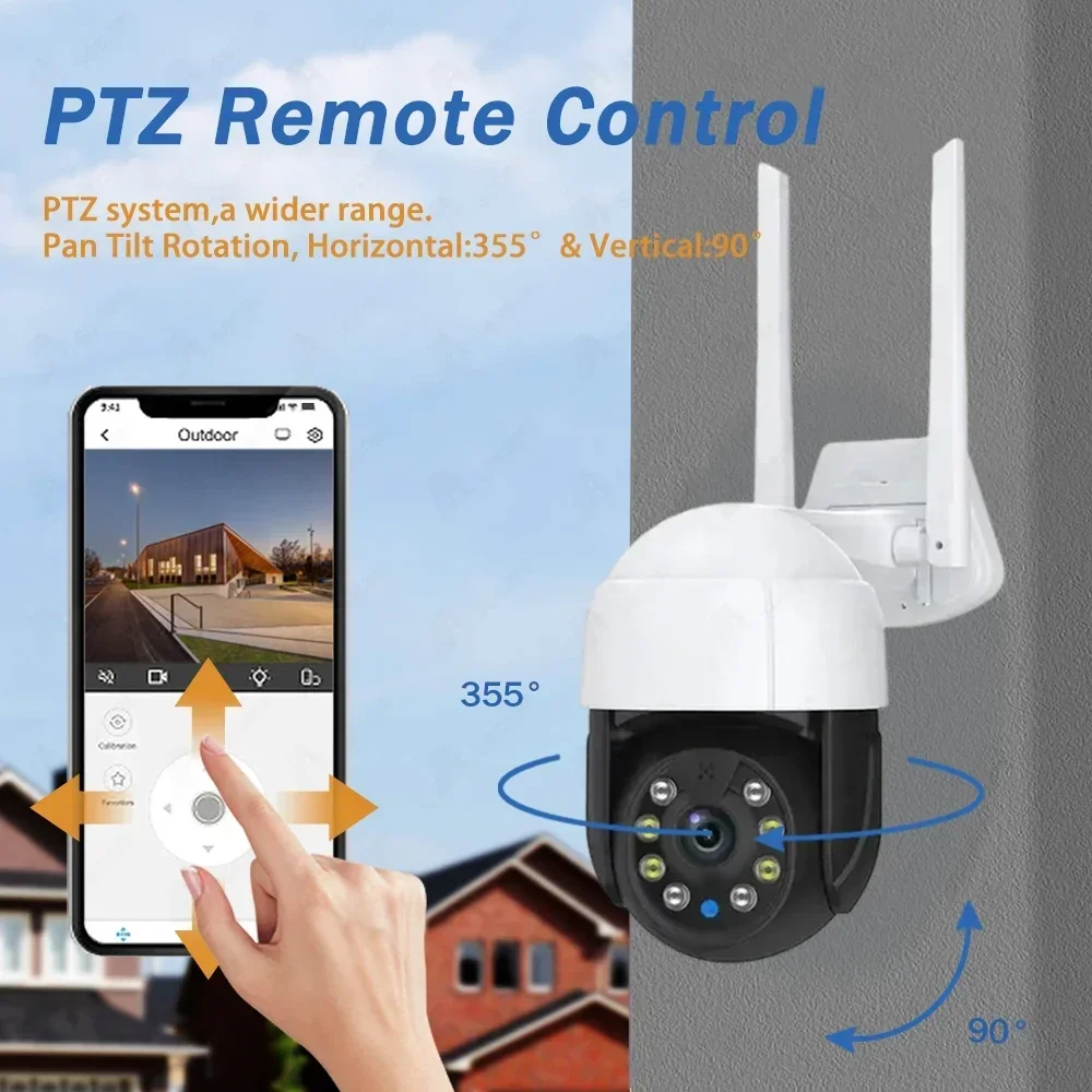 Tuya 5MP HD Lens PTZ WIFI Camera Full Color Nachtzicht Menselijk Auto Tracking Tweeweg Audio Outdoor Beveiliging IP Camera