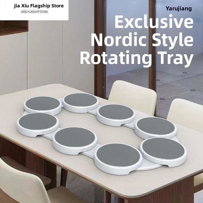 

Portable Rotating Dining Table Tray Home Use Plate round Disk Long Rectangle Heat Resistant Non Slip Tableware Accessories