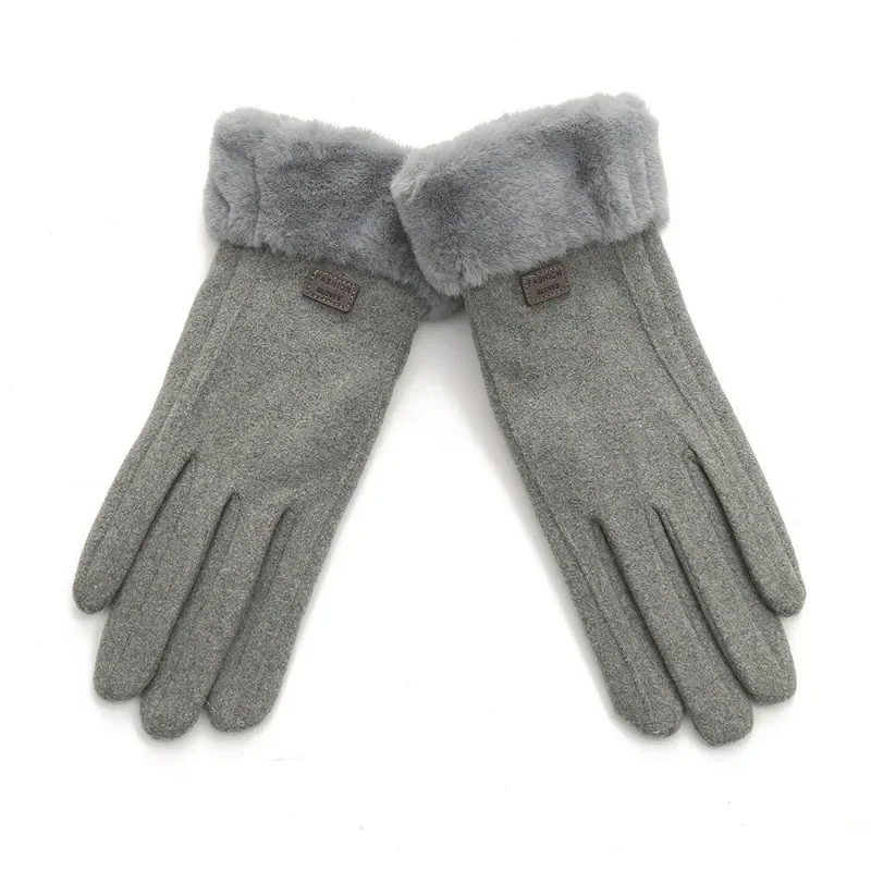 겨울 플러시 두꺼운 여성 장갑 터치 스크린 벨벳 사이클링 장갑 Coldproof Windproof Warm Insulated Cycling Gloves