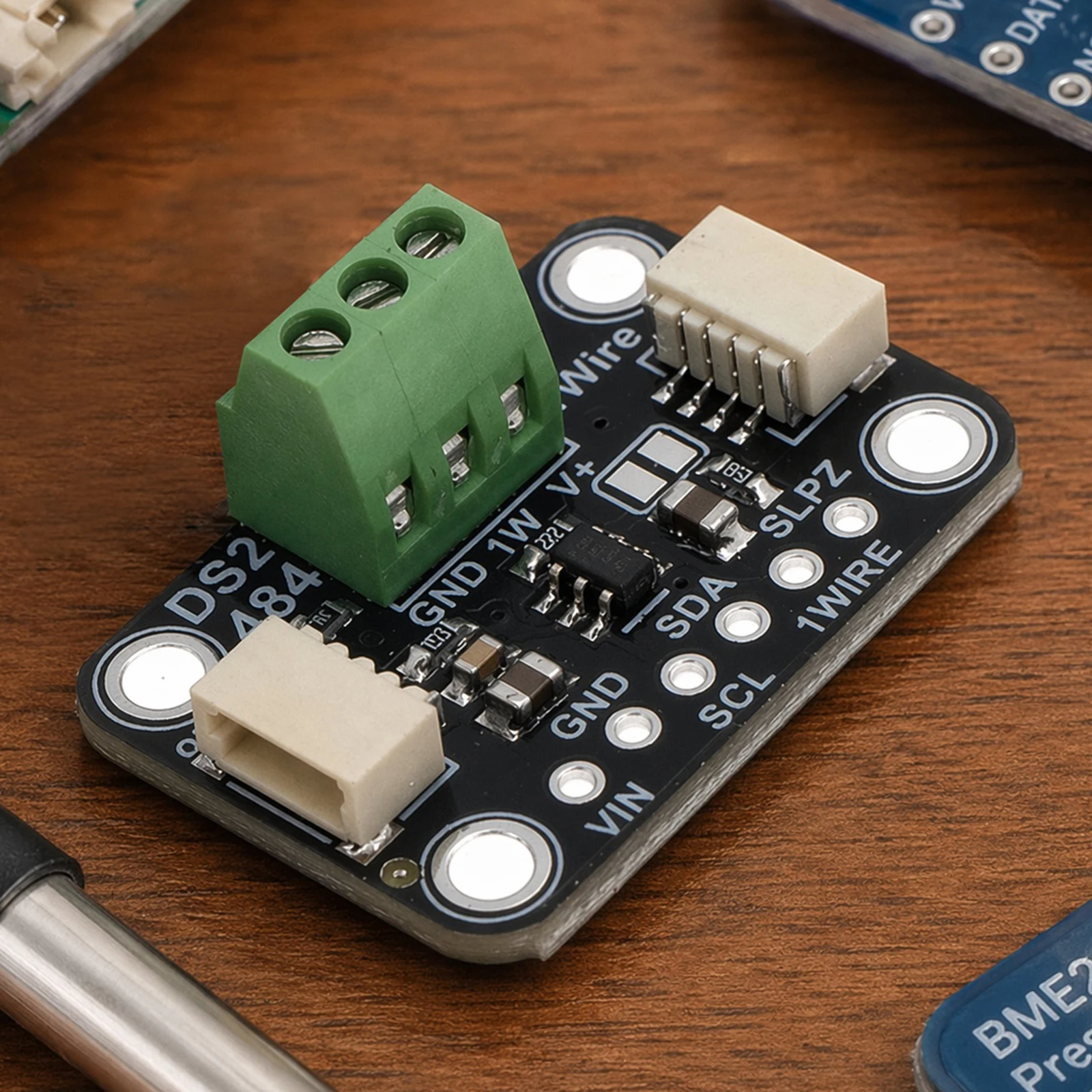 I2C to 1-Wire Bus Adapter DS2484 STEMMA QT Qwiic JST SH 2.5V-5.5V PCB Module -40C to 85C Operating Temperature