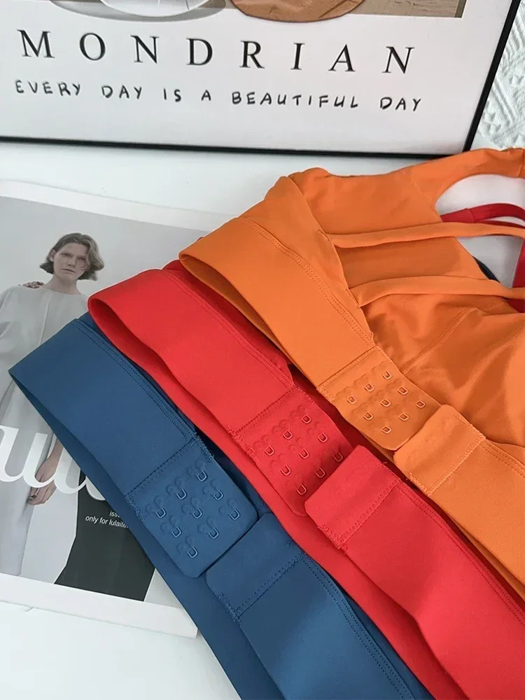 Solid Color Women's Sports Bra Sexy Cross Strap Beautiful Back Sports Top Outdoor Jogging Pilates Breathable Yoga Clothing