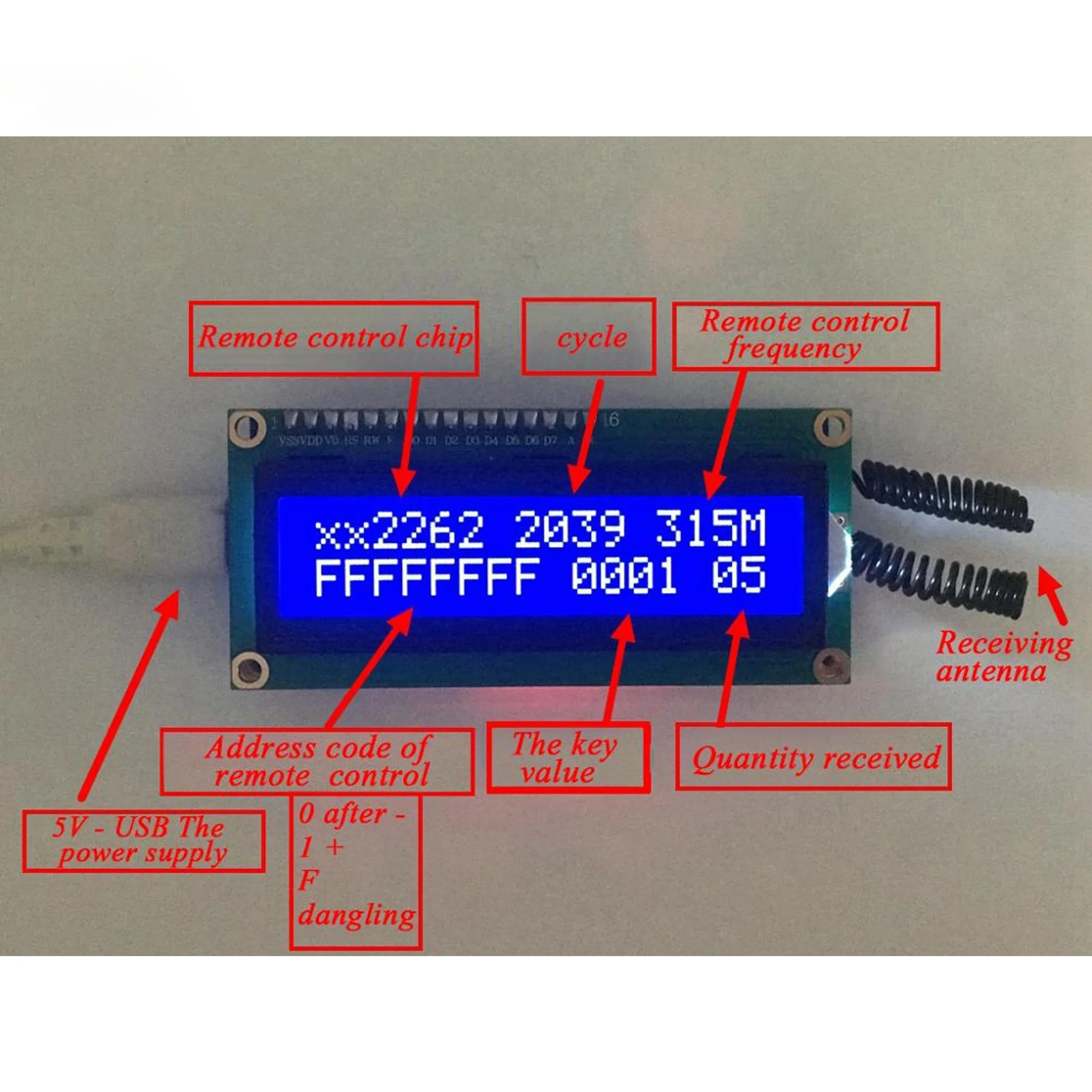 315MHZ/433MHZ Remote Control Analyzer