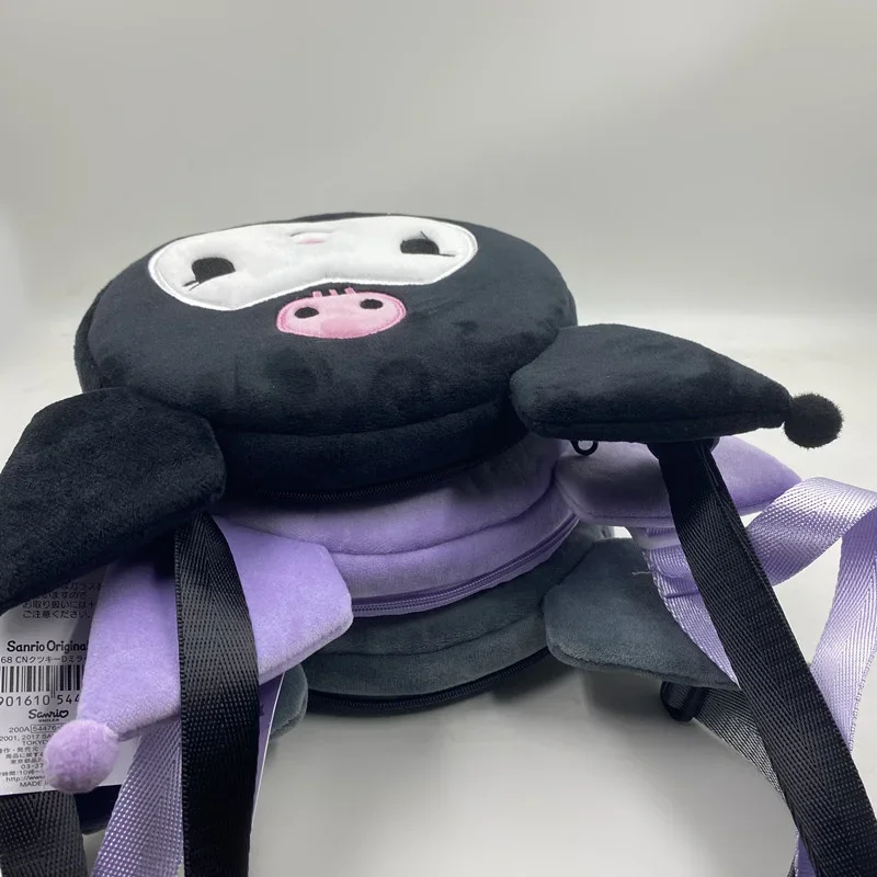 Sanrio Kuromi boneka mewah tas Anime kartun Kuromi lembut boneka tas bahu mewah tas Messenger untuk hadiah Natal anak perempuan