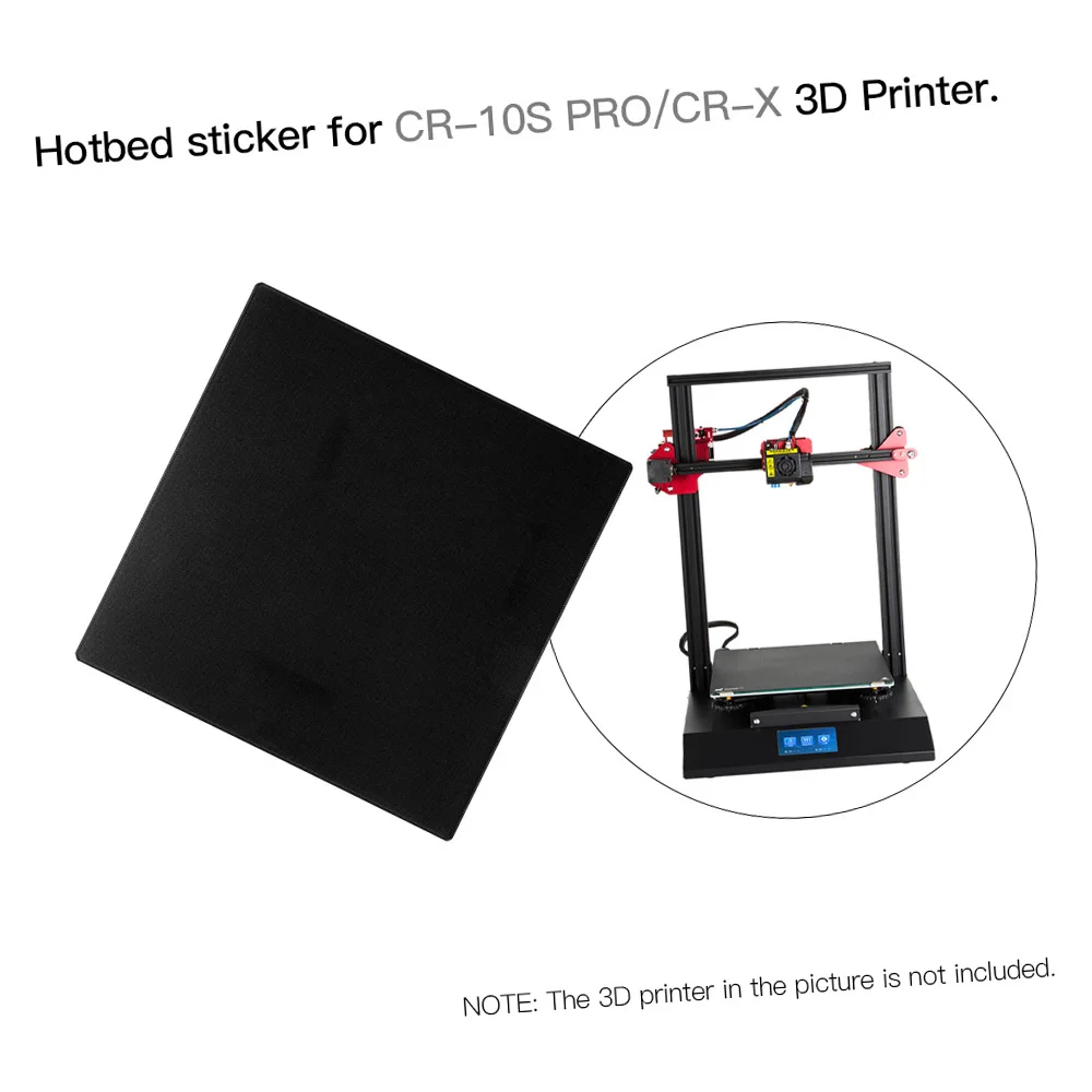

Heated Bed Sticker Sheet Build Surface Withstand High Temperature 320*310mm/12.6*12.2in Compatible with CR-10S PRO/CR-X 3D Print