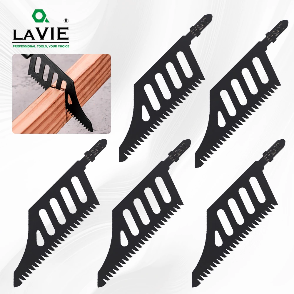 LAVIE 5個入り 曲刃 T142HB ソーブレードセット Tシャンク フラッシュカット 交換用ブレード カッター 電動工具 アクセサリー JIG03001T5