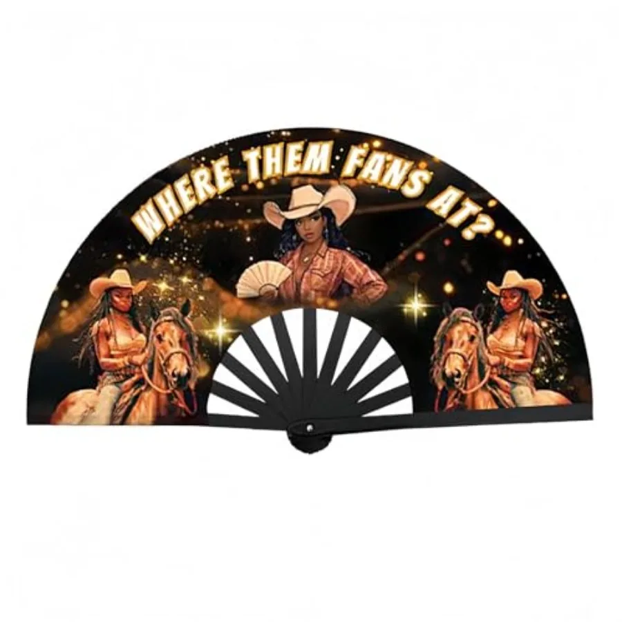 

Double-Sided Boots On The Ground Fans For Line Dancing Popping Clack, Where Them Fans At Large Folding Hand Fans For Women