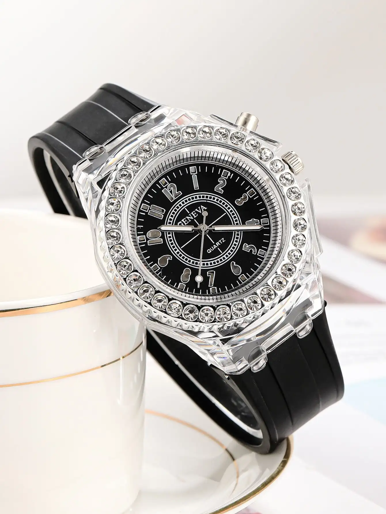 Reloj luminoso 2pcLED Reloj de silicona de moda