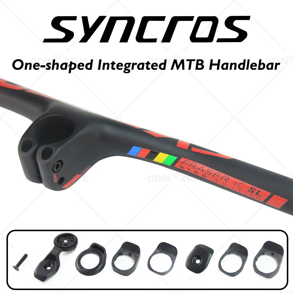 SYNCROS FRASER IC SL Integrated Handlebar with Stem,MTB Full Carbon Fiber, Mountain Bike Accessories, 8 Degree, 30mm, 40mm, 50mm