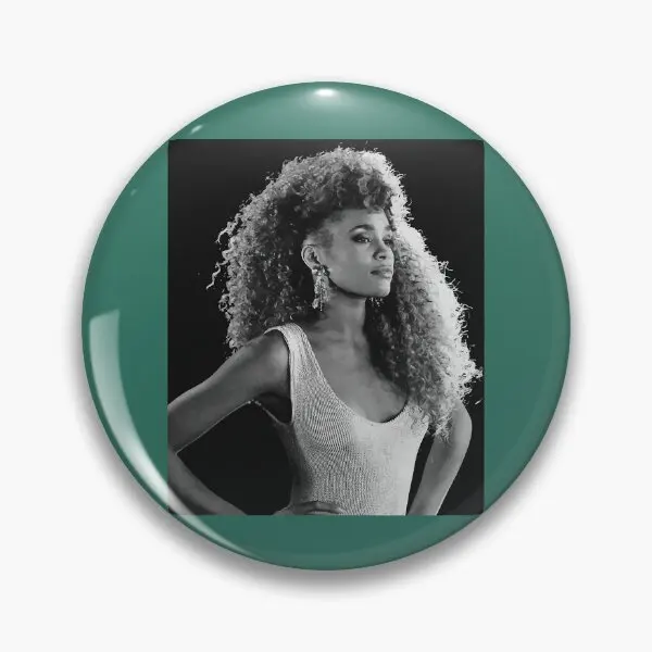 Whitney Houston Printed  Soft Button Pin Brooch Funny Women Cute Lover Cartoon Decor Jewelry Metal Hat Gift Badge Clothes