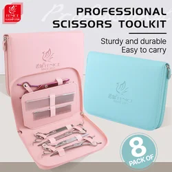 Fenice Barber/Pet Scissors Storage Case Salon PU Leather Pouch Haircut Shears Holdster Bag Portable Hairdressing Waterproof Box