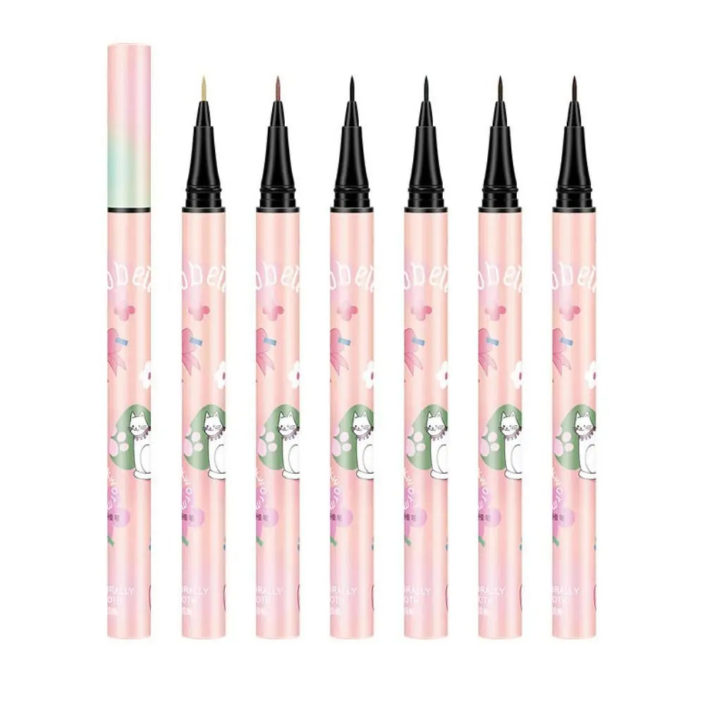 Multifunction Waterproof Liquid Eyeliner Quick-drying Black/Brown/Pink Colored Eyeliner Smooth Long Lasting Silkworm Pen Girl