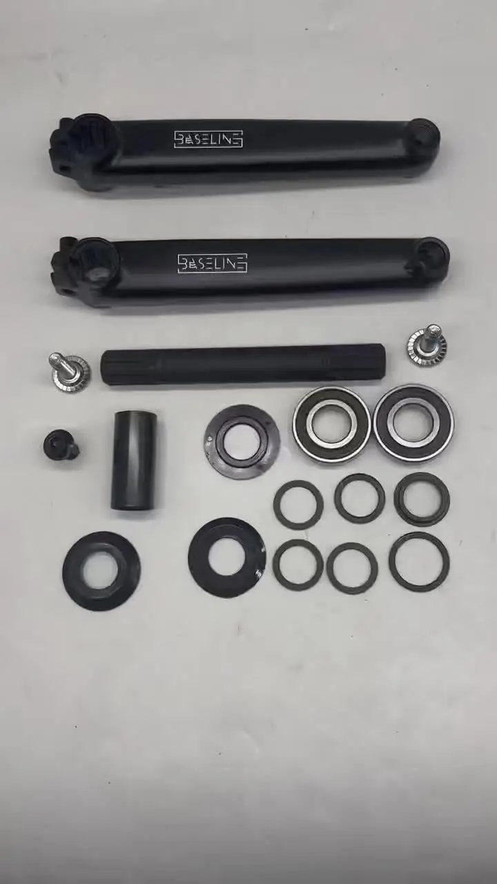 BMX クランクアームセット bmxパーツ Taozik-bmxバイククランクセット、ボトムブラケット付きスーツ