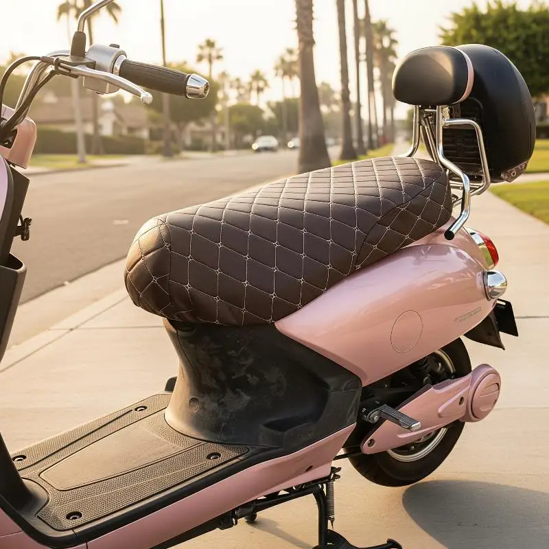 Moto Seat Cover Thickened Waterproof Anti Skid 3D Faux Leather For Moto