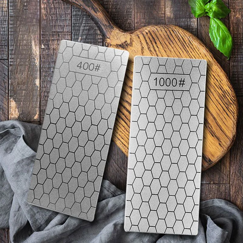 Kitchen tools Diamond Knives Sharpening Stone 600# 800# 1000#  Whetstone Grindstone Ultra-thin Honeycomb Manual Knife Sharpener