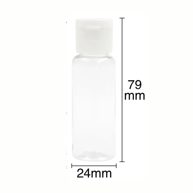 20ml Small Plastic Flip Cap Bottle Empty Cosmetic Makeup Water Sample Container Brown Green Blue Clear Bottles Free Shipping