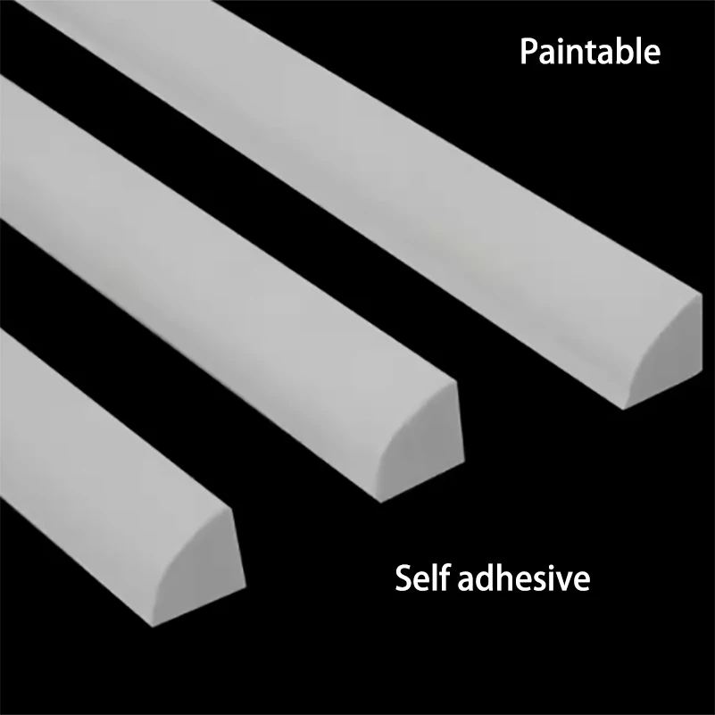 Flexible Quarter Round Molding, Peel and Stick Rubber Trim Molding for Wall Edge Floor Corner,Staircase Cabinet Tub Edge