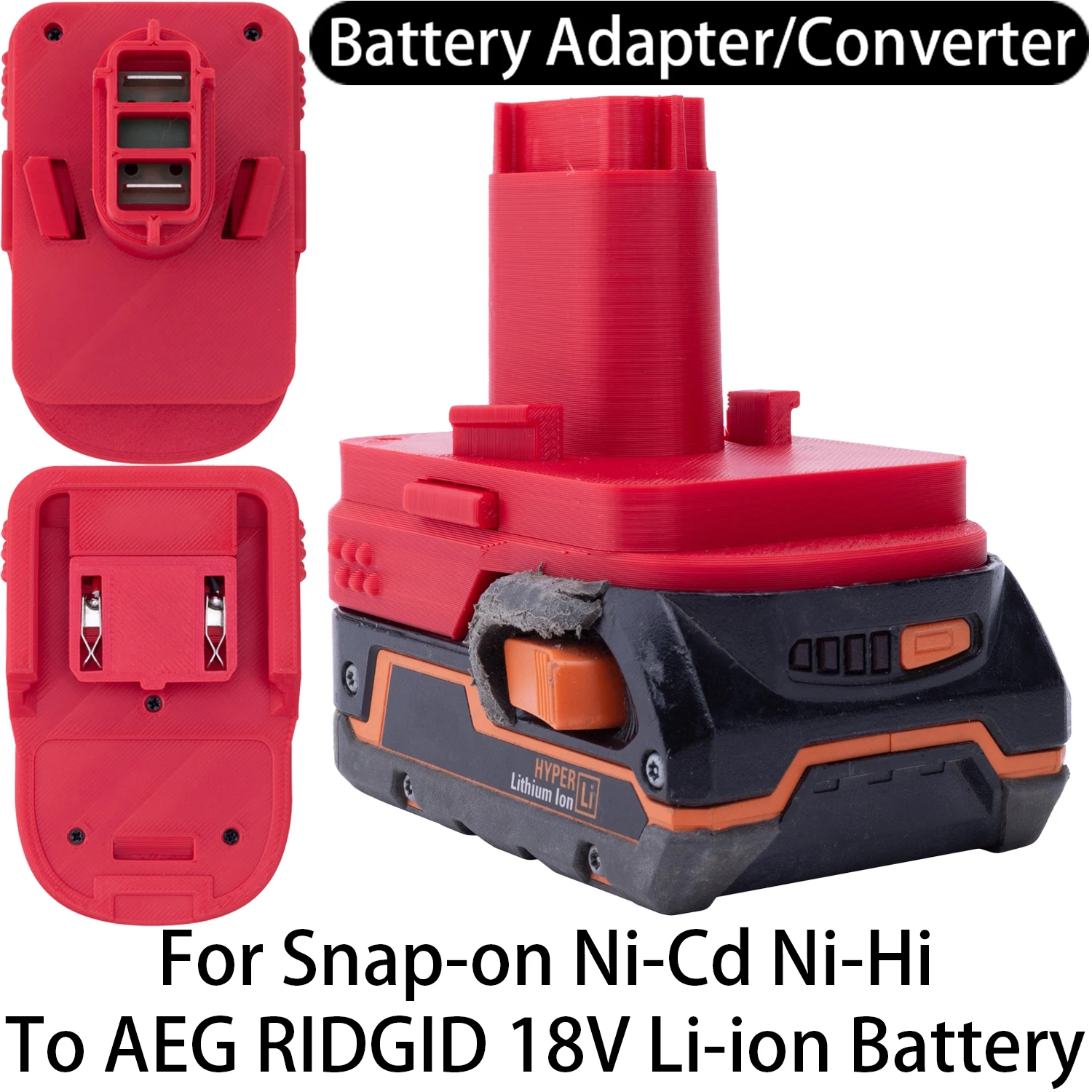 

Adapter Converter For Snap-on Ni-Cd Ni-Hi Tool To AEG RIDGID 18V Li-ion Battery Adapter Converter Power Tool Accessory