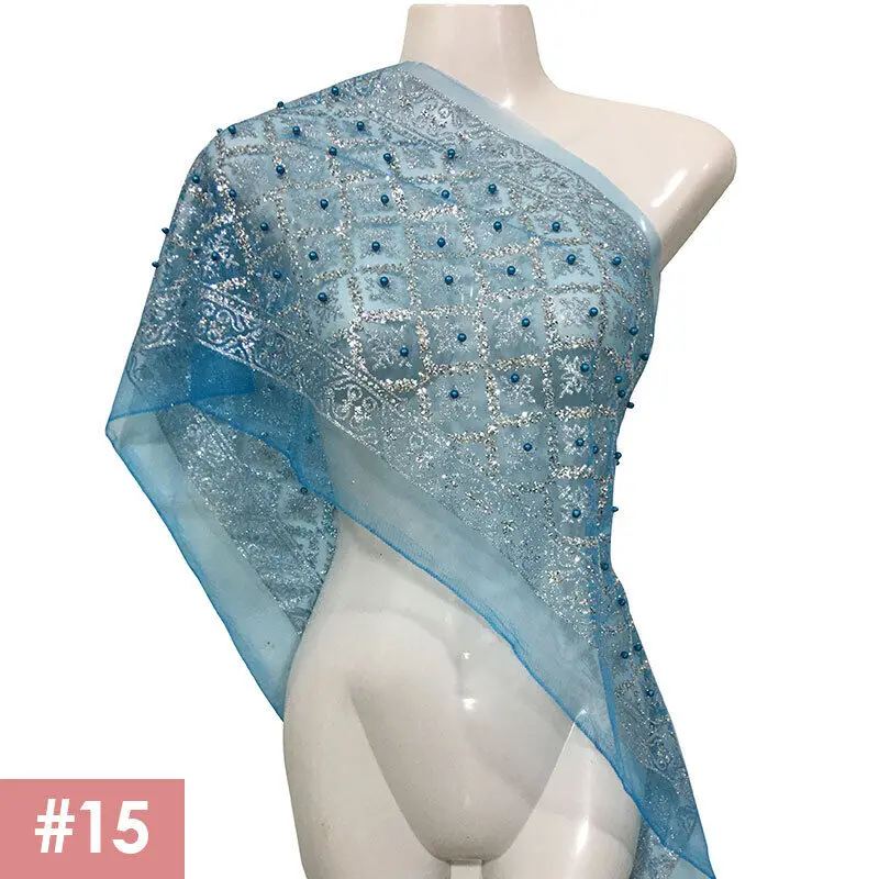 Women Beads Lace Shawl Glitter Scarf Mesh Wrap Cape Dance Shawl Cloak Ethnic Dance Tops Travel Dress Sequin Shrug New