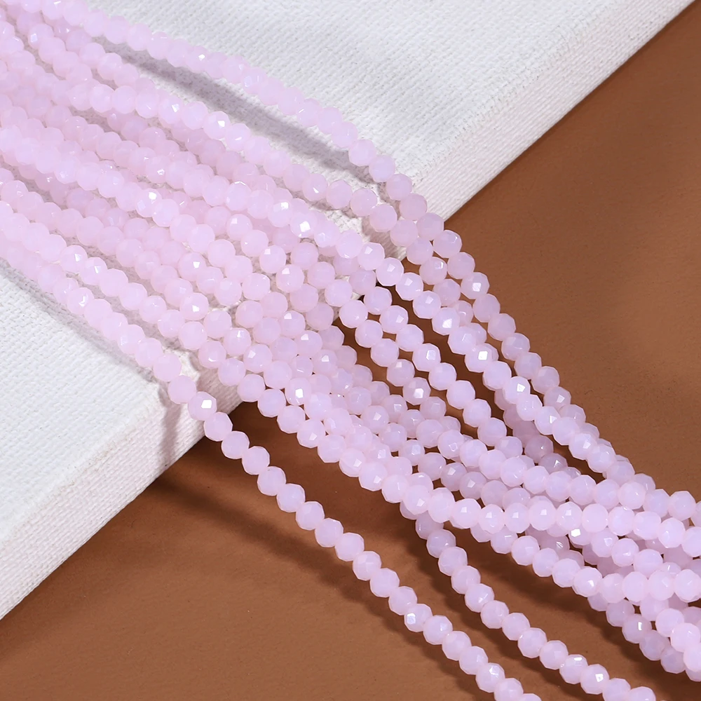 120 Stück Kristallglasperlen, Rondelle, aus Österreich, facettiert, lose, runde Perlen zum Basteln von Schmuck, für DIY-Halsketten und Armbänder. – Detail 4