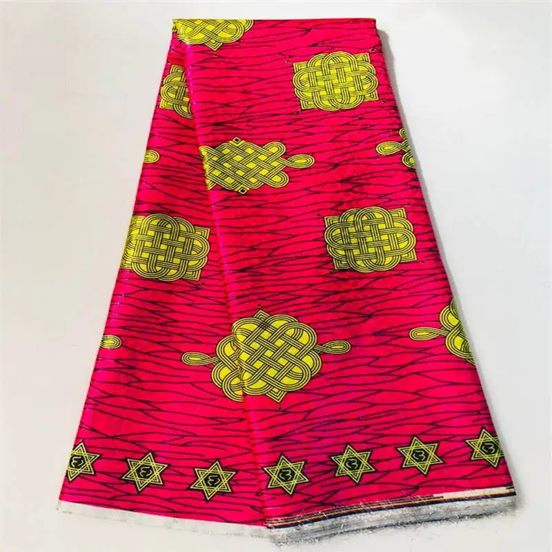 5 Yards Fashion Desing High Quality African Style Gold Line Jacquard Embroidery Lace Fabric For Party Prom Dress Material.