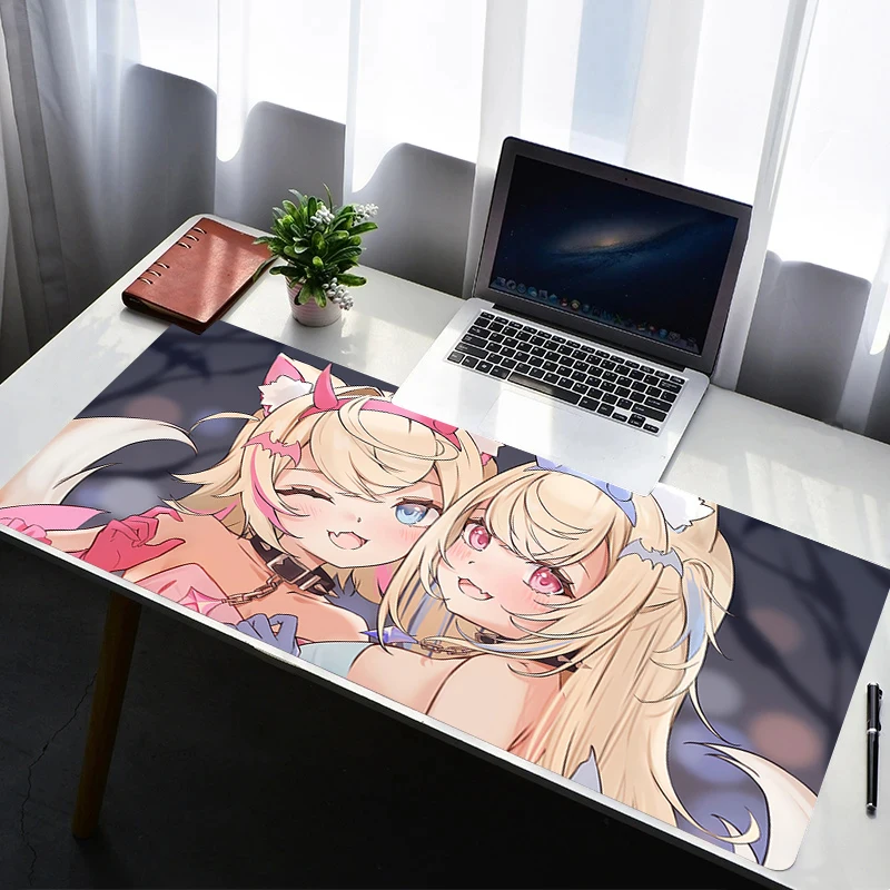 

Коврик для мыши Настольный коврик Аниме игровой коврик Hololive Mococo Fuwa Abyssgard игровой коврик для мыши Скоростной компьютерный и офисный геймерский коврик для клавиатуры