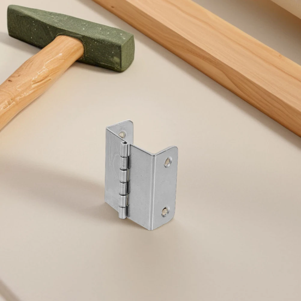 

8Pcs Four-Fold Right Angle Hinges for Cabinet Doors 180-Degree Rotation 4-Hole Metal Hinges Smooth Folding Furniture Door