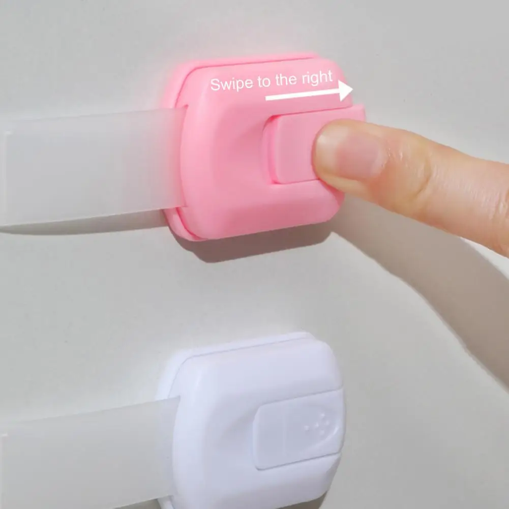 Childproof Cabinet Locks 6pcs Child Safety Drawer Locks Self-adhesive Baby Proofing Cabinet Latches Refrigerator Oven Freezer