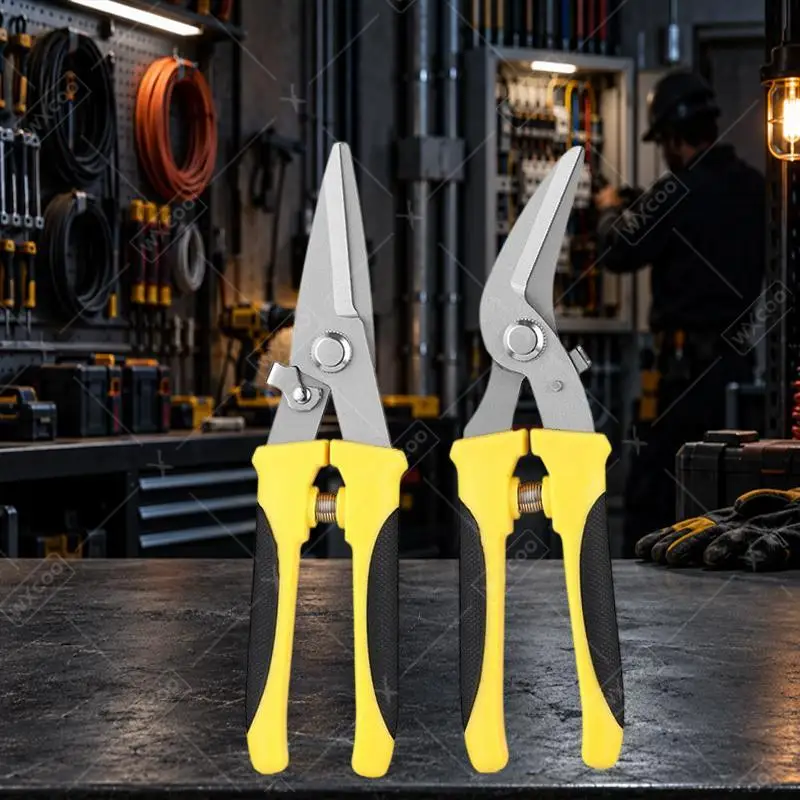 WXCOO Multi-purpose Iron Shears Sharp Metal Cutting Scissors Stainless Steel Iron Shears for Cutting Iron Sheet Wire Mesh