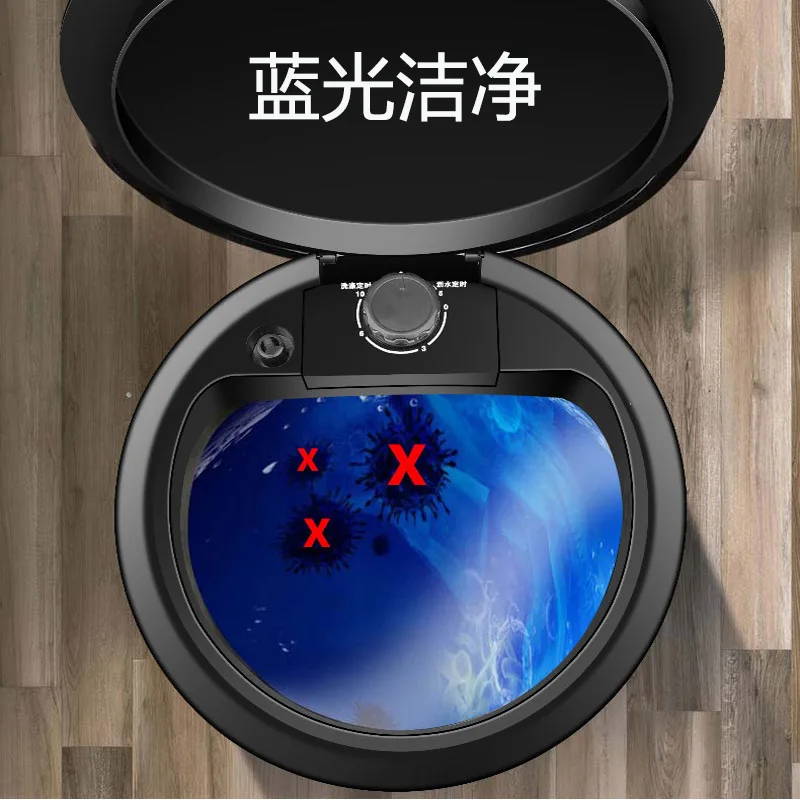 Household Blue Light Cleaning Washing Machine Semi-automatic Knob Timing Mini Laundry Washer Water Washing Capacity 4.5KG